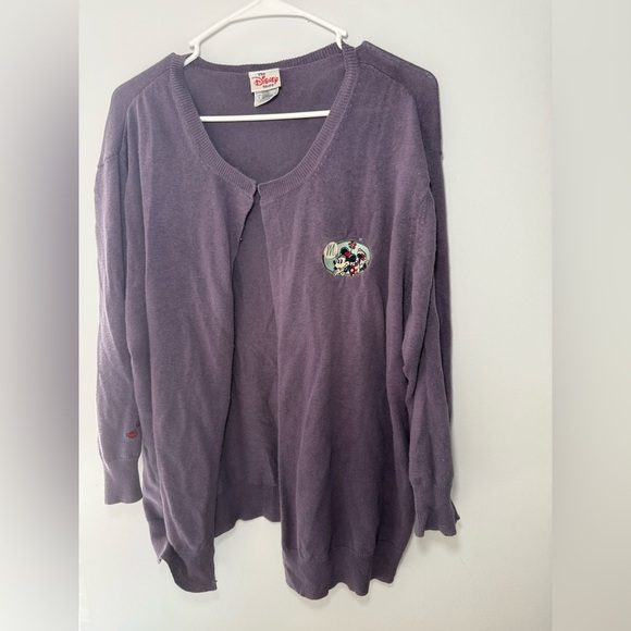Vintage Disney Purple Cardigan Sweater with Embroidered Detail - Picture 8 of 8